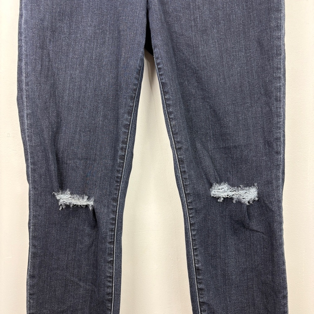 J Brand Capri Skinny Jeans Distressed Raw Hem Stretch Dark Wash Mid Rise Cropped - Picture 3 of 9